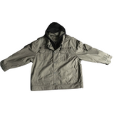 Mens Plus Size 100% Cotton Hooded Winter Coat - Green (Big & Tall Warm Jacket)