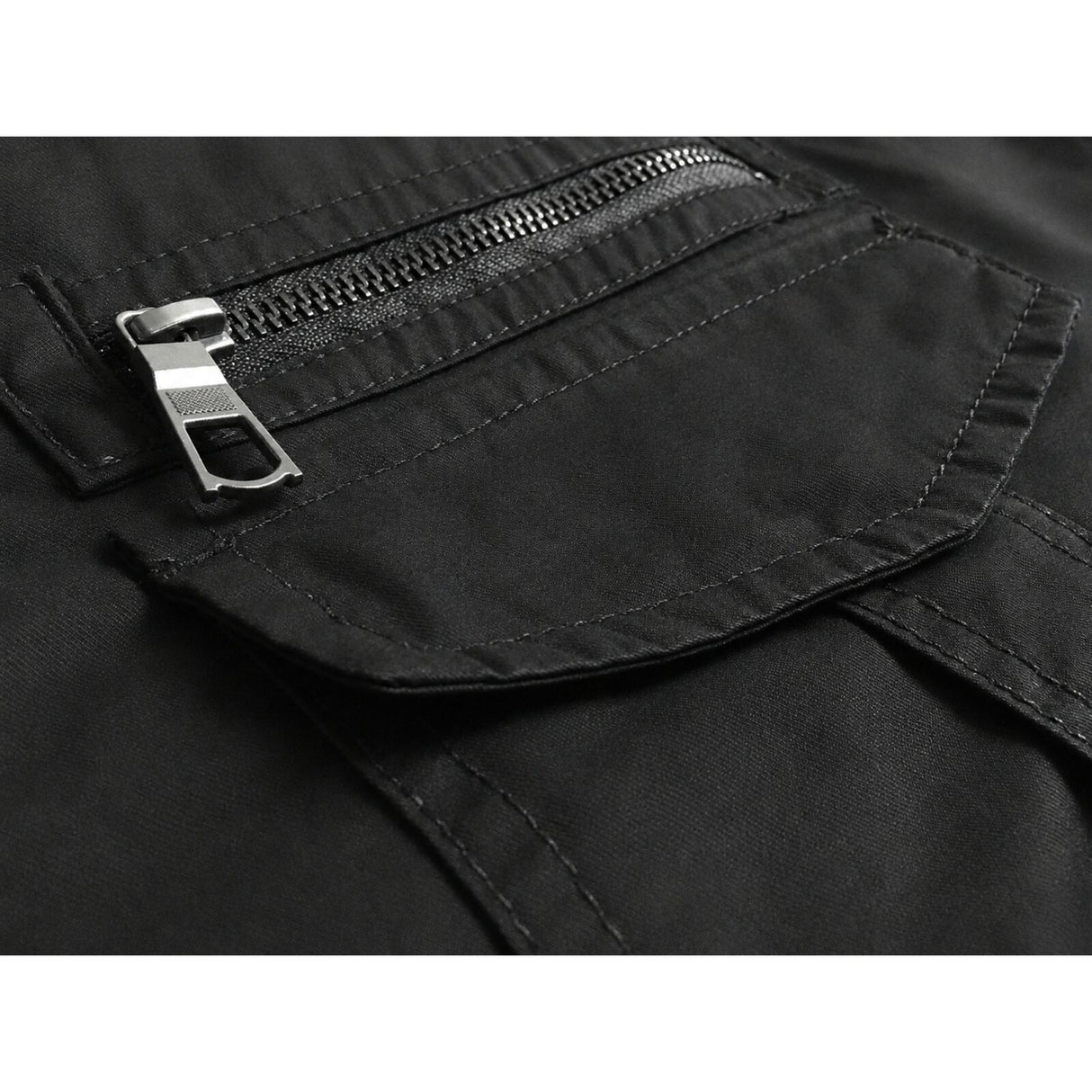Mens Plus Size 100% Cotton Jacket - Black (Big & Tall Winter Coat)