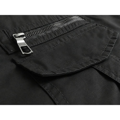 Mens Plus Size 100% Cotton Jacket - Black (Big & Tall Winter Coat)