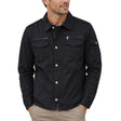 Mens Plus Size 100% Cotton Jacket - Black (Big & Tall Winter Coat)
