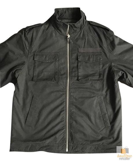 MENS PLUS SIZE JACKET King Extra Big & Tall Hood Coat 100% COTTON Warm Winter Large - Black