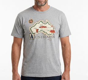 Grey Adults Australia T-Shirt - 100% Cotton Souvenir Gift