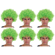 6x Green Afro Wig Bulk Pack - Deluxe Curly Hair for 70s/80s Costume & Fancy Dress Party