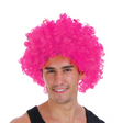 Pink Afro Wig - Deluxe Curly Hair for 70s/80s Costume & Fancy Dress Party