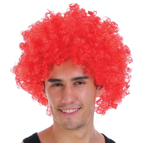 Red Afro Wig - Deluxe Curly Hair for 70s/80s Costume & Fancy Dress Party