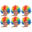 6x Rainbow Afro Wig Bulk Pack - Deluxe Curly Hair for 70s/80s Costume & Fancy Dress Party
