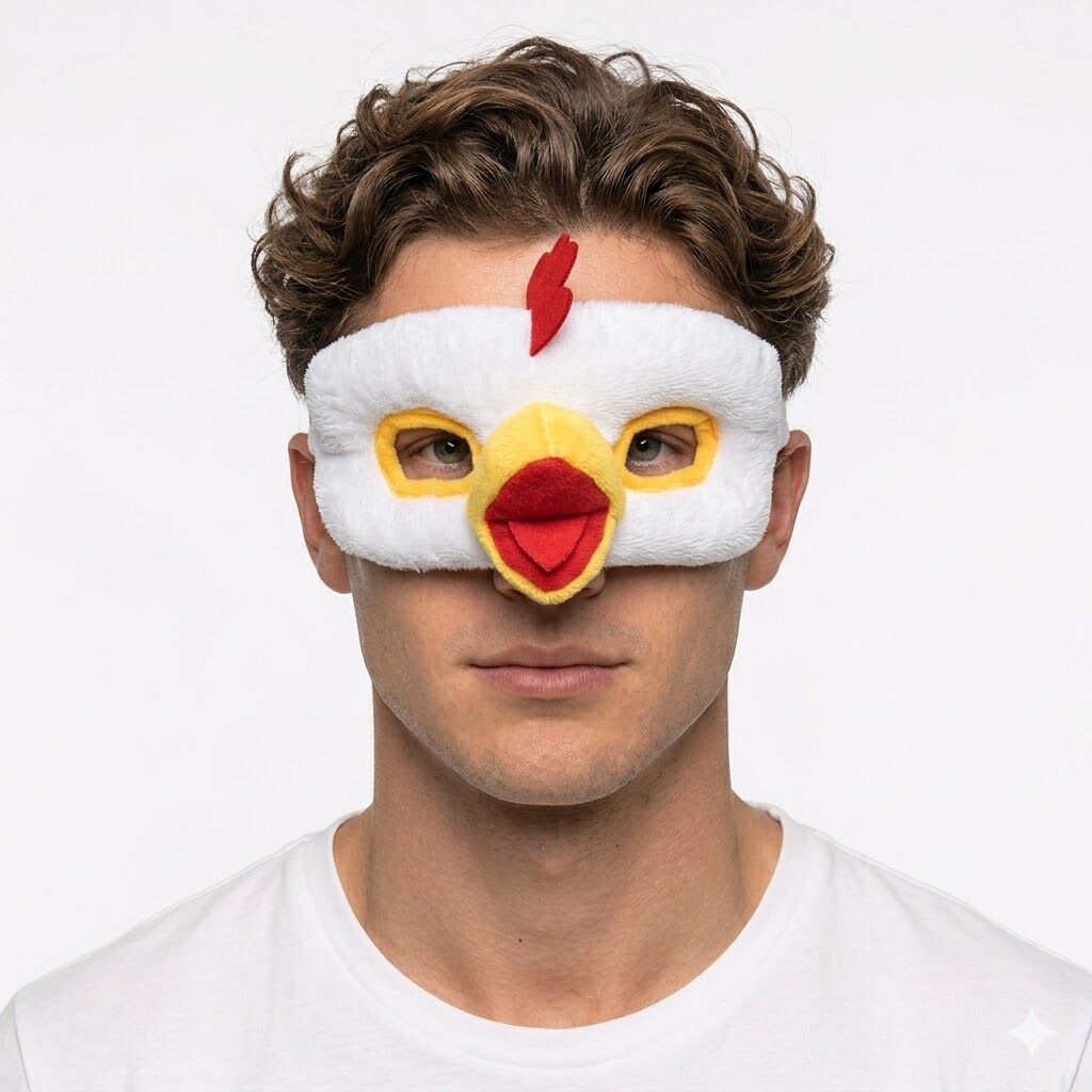 Chicken Eye Mask – Animal Costume Accessory for Halloween & Party