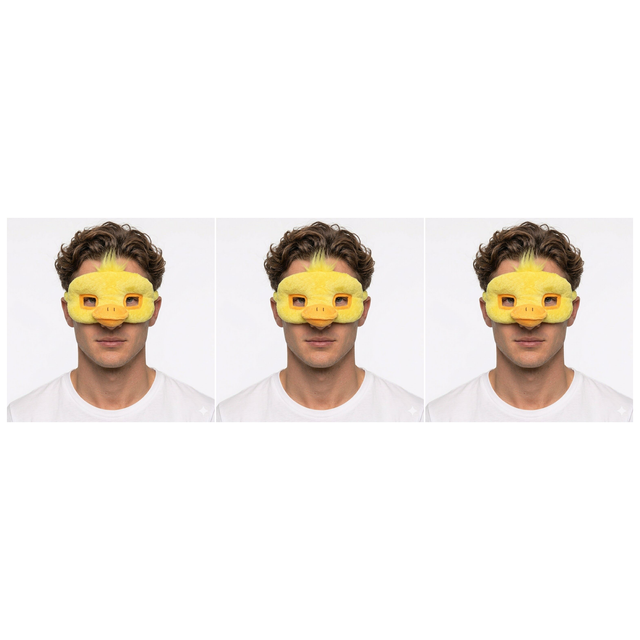 3x Duck Eye Mask – Animal Costume Accessory for Halloween & Party (Pack)