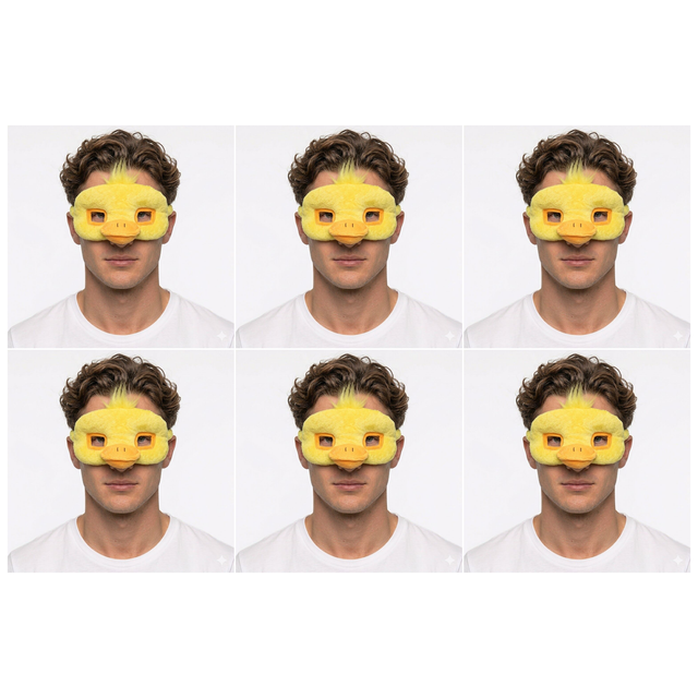 6x Duck Eye Mask – Animal Costume Accessory for Halloween & Party (Bulk Pack)