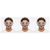 3x Elephant Eye Mask – Animal Costume Accessory for Halloween & Party (Pack)