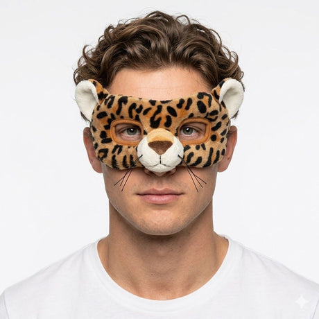 Leopard Eye Mask – Animal Costume Accessory for Halloween & Party