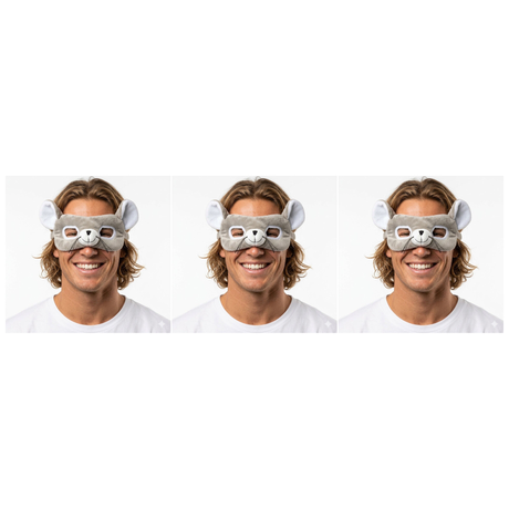 3x Mouse Eye Mask – Animal Costume Accessory for Halloween & Party (Pack)