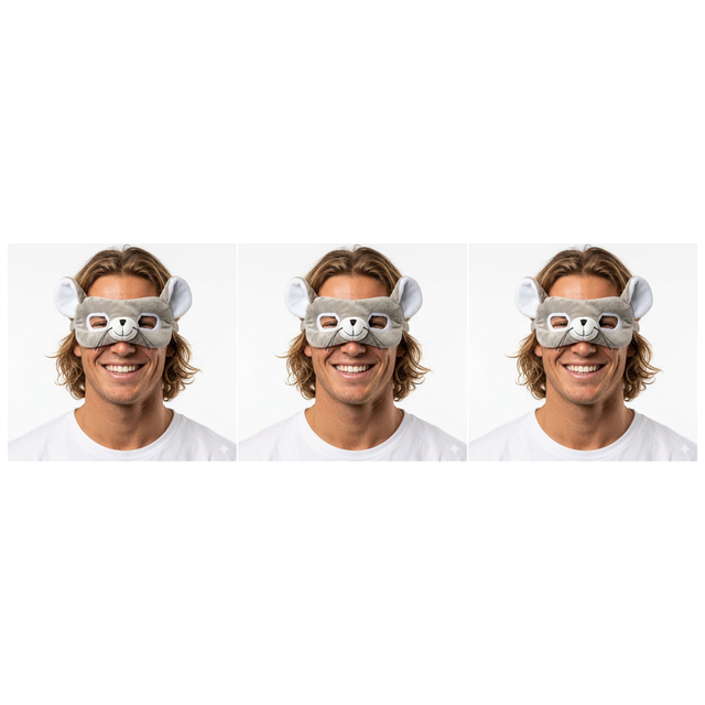 3x Mouse Eye Mask – Animal Costume Accessory for Halloween & Party (Pack)