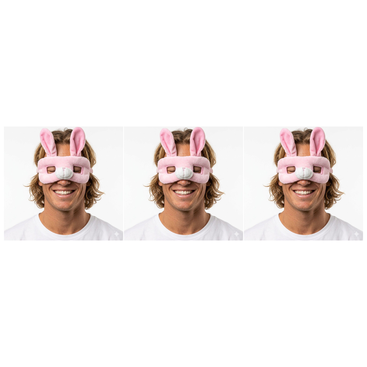 3x Bunny Rabbit Eye Mask – Animal Costume Accessory for Halloween & Party (Pack)