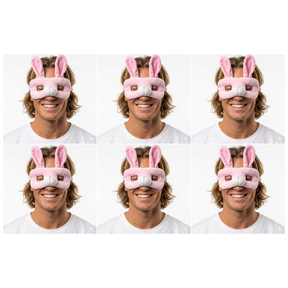 6x Bunny Rabbit Eye Mask – Animal Costume Accessory for Halloween & Party (Bulk Pack)