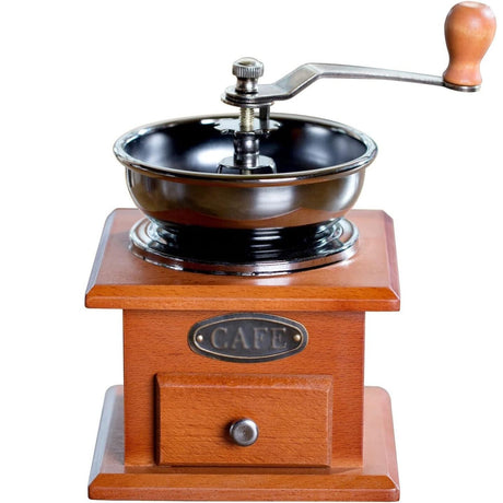 Antique Coffee Grinder Mill Manual Hand Made Wooden Bean Grind Pepper