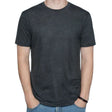Mens COTTON STRETCH T-SHIRT Tee Top Plain Blank Adults Slim Skinny Fitted - Grey