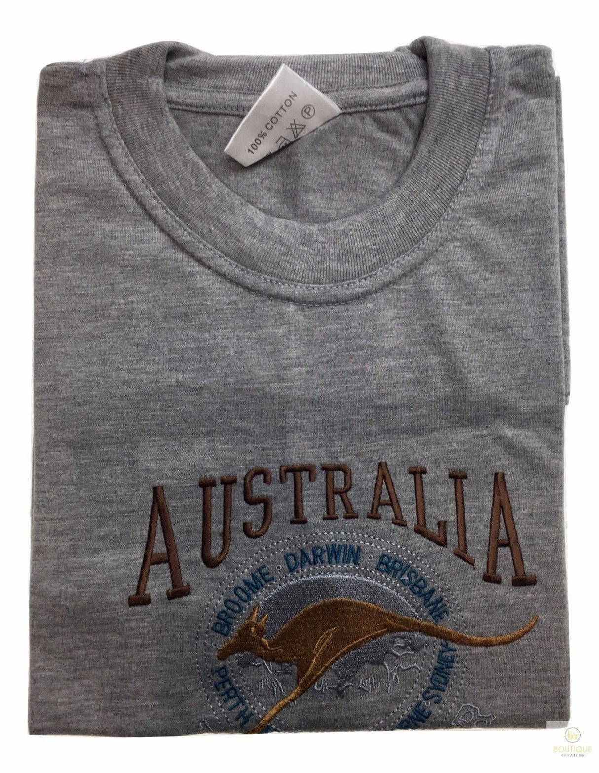 Adult AUSTRALIAN T Shirt Australia Day 100% COTTON Souvenir Tee Top Flag - Navy