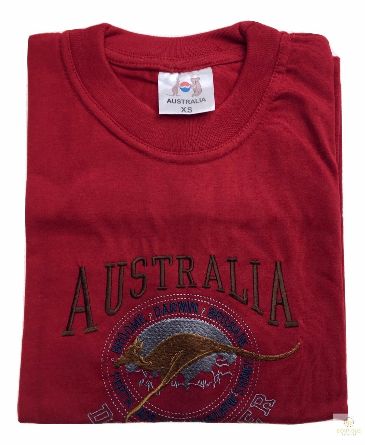 Adult AUSTRALIAN T Shirt Australia Day 100% COTTON Souvenir Tee Top Flag - White
