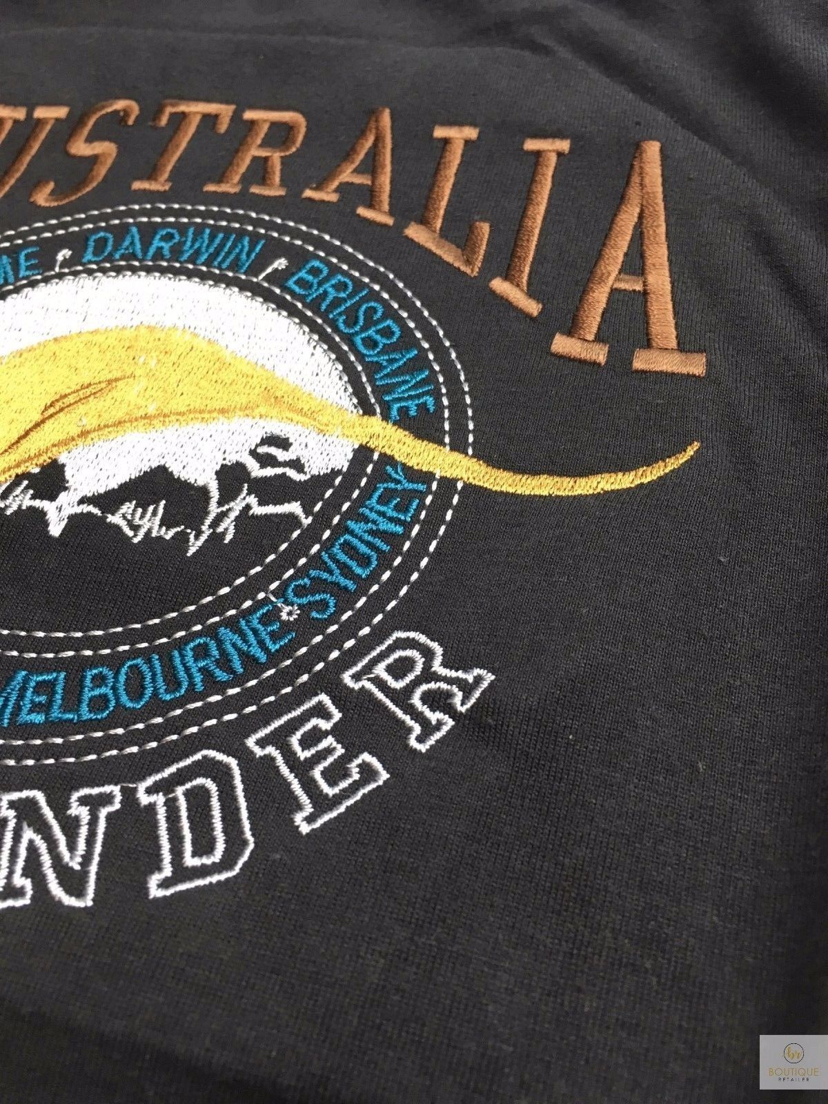 Adult AUSTRALIAN T Shirt Australia Day 100% COTTON Souvenir Tee Top Flag - Beige
