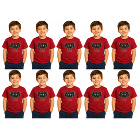 10x Kids Koala Australia T-Shirt Bulk Pack - Red (100% Cotton Childrens Souvenir Gift Top)