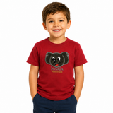 Kids KOALA AUSTRALIA T Shirt Tee Souvenir Gift Childrens Child 100% Cotton Top - Red - 8