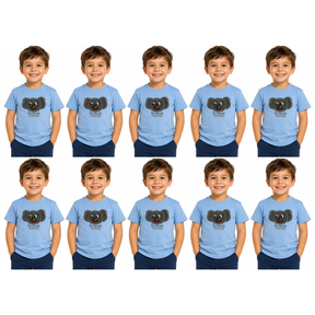 10x Kids Koala Australia T-Shirt Bulk Pack - Sky Blue (100% Cotton Childrens Souvenir Gift Top)