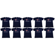 10x Adults Blue Australian Flag T-Shirt Bulk Pack - 100% Cotton Souvenir Gift