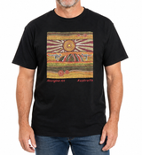 Adults Aboriginal Art T-Shirt - 100% Cotton Australian Souvenir Gift in Blacl