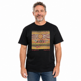 Adults Aboriginal Art T-Shirt - 100% Cotton Australian Souvenir Gift in Blacl