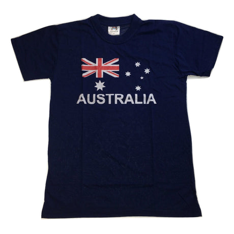 10x Adults Australian Flag T-Shirt Bulk Pack - Blue (100% Cotton Souvenir Gift)