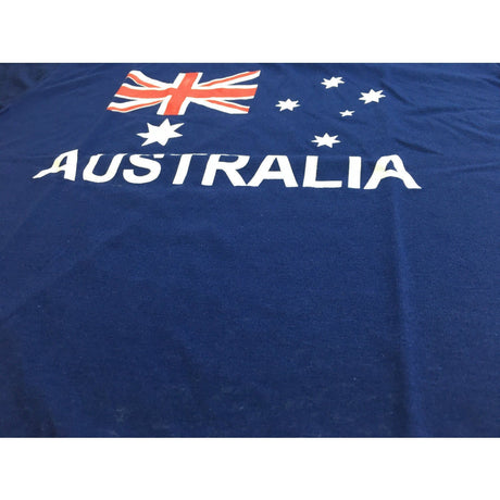 3x Adults Australian Flag T-Shirt Pack - Blue (100% Cotton Souvenir Gift)
