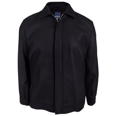 DANIEL HECHTER EURO Melton Jacket Wool Blend Coat Full Zip Lined Blazer B3RZEURO - Black