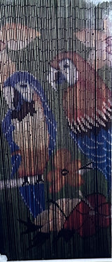 Deluxe Bamboo Door Curtain PARROTS Room Divider or Wall Art 90cm x 200cm