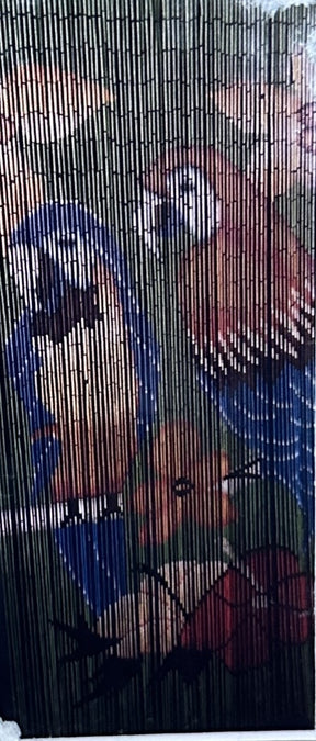 Deluxe Bamboo Door Curtain PARROTS Room Divider or Wall Art 90cm x 200cm