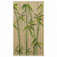 Deluxe Handmade Bamboo Door Curtain - Green Leaves (90x200cm Room Divider Strands/Wall Art)