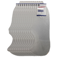 12 Pairs No Show Bamboo Socks Bulk Pack - White (Non-Slip Low Cut Invisible Footlet Socks)
