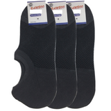 3x Pairs No Show Bamboo Socks Non-Slip Heel Grip Low Cut Invisible Footlet New - Charcoal - 11-14