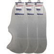 3 Pairs No Show Bamboo Socks Pack - White (Non-Slip Low Cut Invisible Footlet Socks)
