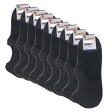 9x Pairs No Show Bamboo Socks Non-Slip Heel Grip Low Cut Invisible Footlet New - Charcoal - 11-14