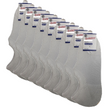 9 Pairs No Show Bamboo Socks Bulk Pack - White (Non-Slip Low Cut Invisible Footlet Socks)