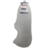 1 Pair No Show Bamboo Socks - White (Non-Slip Low Cut Invisible Footlet Socks)