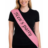 Bridesmaid "Hens Party" Hens Night Sash - Pink (Satin Bridal Party Accessory)