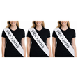 3x Bridesmaid "Hens Party" Hens Night Sash Pack - White (Satin Bridal Party Accessory)