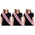 3x "Happy Birthday" Party Sash Pack - Pink (Celebration Sash)