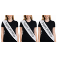 3x "Happy Birthday" Party Sash Pack - White (Celebration Sash)