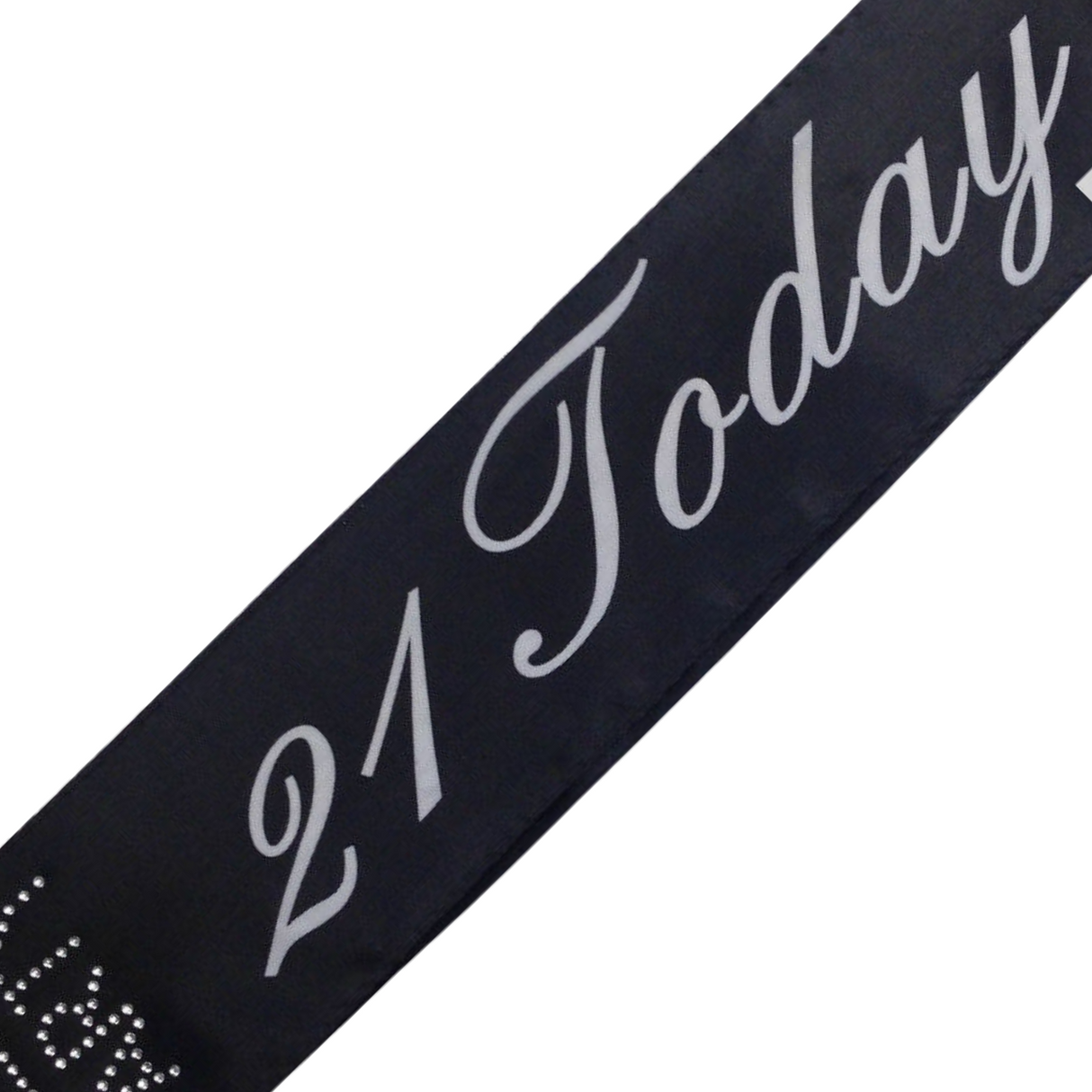 21st Birthday Sash "21 Today" (Black) - Girls Night Celebration Party