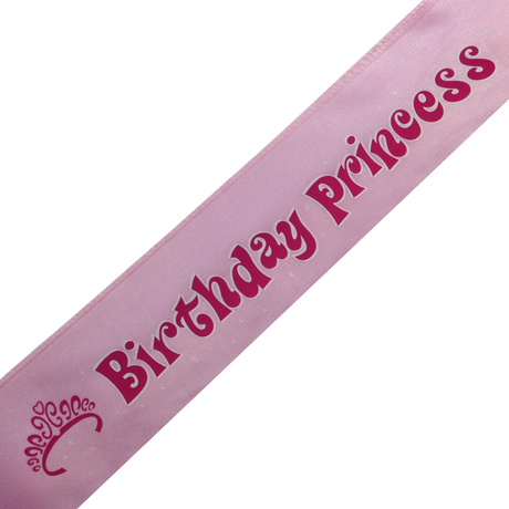 3x Birthday Princess Sash (Light Pink) Pack - 21st/18th Girls Night Celebration Party
