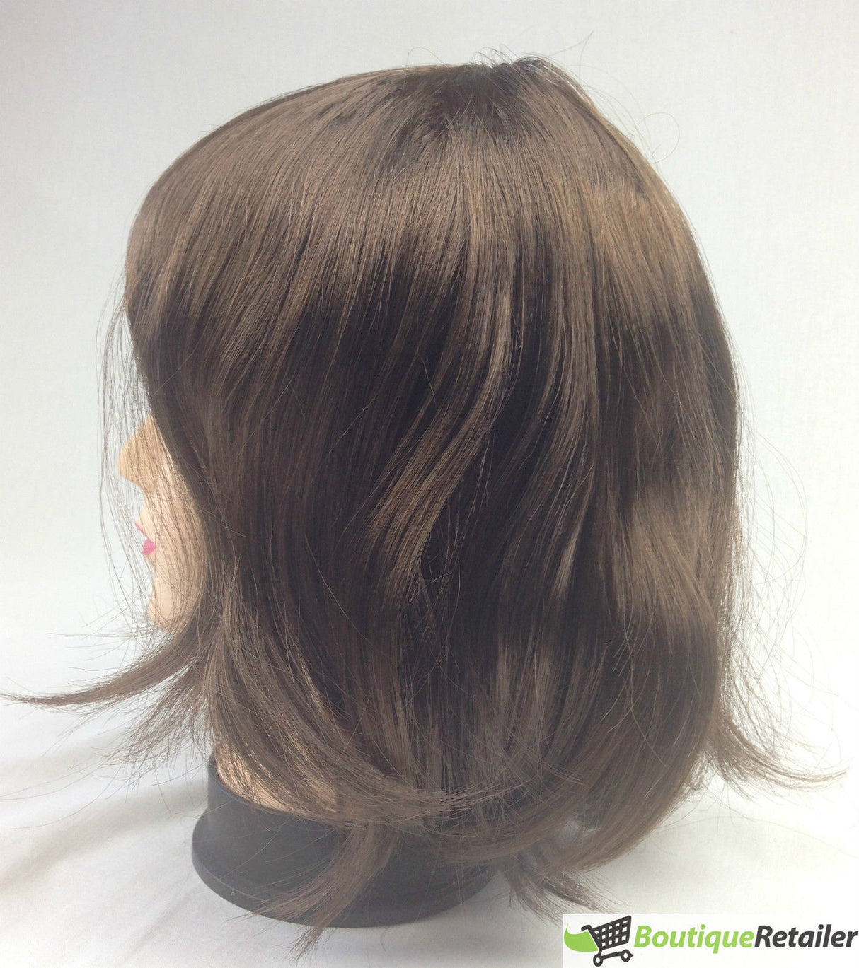 Brown Bob Wig - Short Straight Fringe Hair for Cosplay Costume/Fancy Dress Party