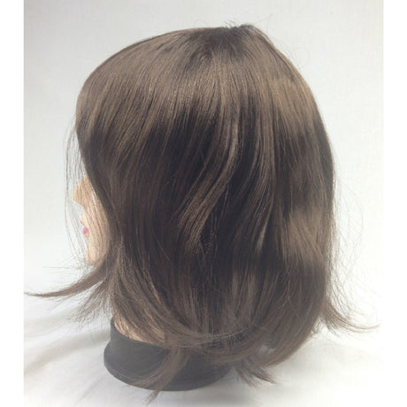 6x Brown Bob Wig Bulk Pack - Short Straight Fringe Hair for Cosplay Costume/Fancy Dress Party